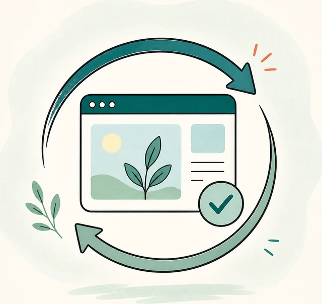 Ciclo de mejora que representa la implementación web