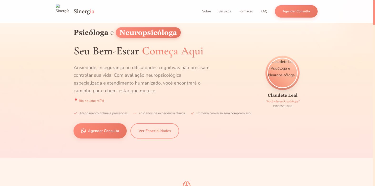 Captura de Claudete Leal Psicología